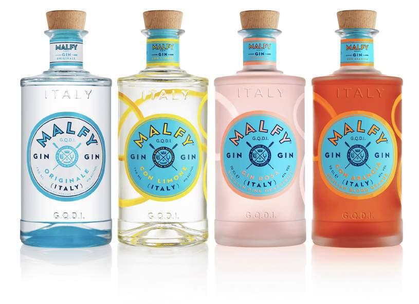 MALFY GIN Resenärer har alltid varit nyfikna vid synen av italienska citroner. Där mörka löv och de ljusa frukterna präglar landskapet, skapas en poetisk, soldränkt bild av Italien.