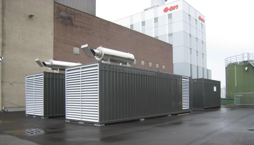 Referenser Referenser baserade på containermonterade reservelverk. Detta är endast ett urval, fler referenser lämnas på begäran. Referensuppdrag 1 Värmekraftverk Malmö E.