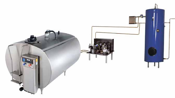 DeLaval värmeåtervinningssystem Kompressor Vattenpump Elektrisk varmvattenberedare Värme växlare 50 55 C Kondensor Varmt vatten 80 85 C Lagringstank Kallt vatten Hur mycket el kan du spara?