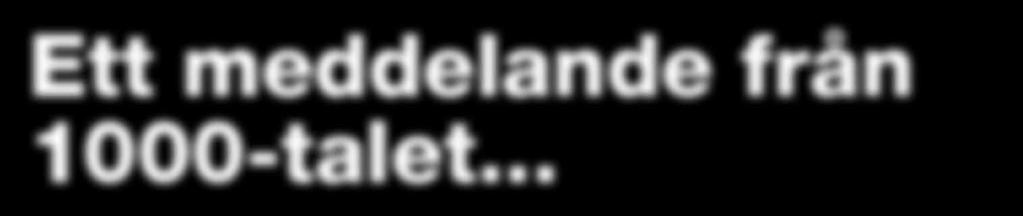 Sen råkade en gärdesgårdsbyggare, 1000 år senare, kana nerför berget och drog med sig mossan och plötsligt fanns detta meddelande synligt på berget.