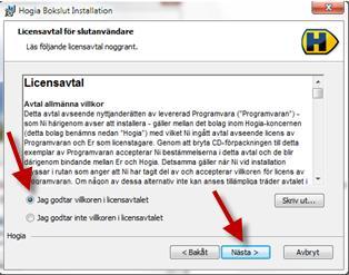 För att komma vidare måste du acceptera licensavtalet.
