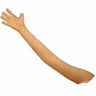 Ödemhandske, hel ärm Smidig och bekväm handske med hel ärm som ger lätt kompression för att minska ödem. Hansken har öppna fingrar för kontroll av funktion och svullnad.