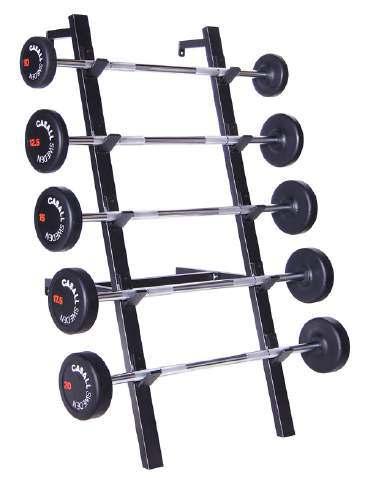 H 128 x B 57 x D 35 cm 1630083 BARBELL RACK WALL