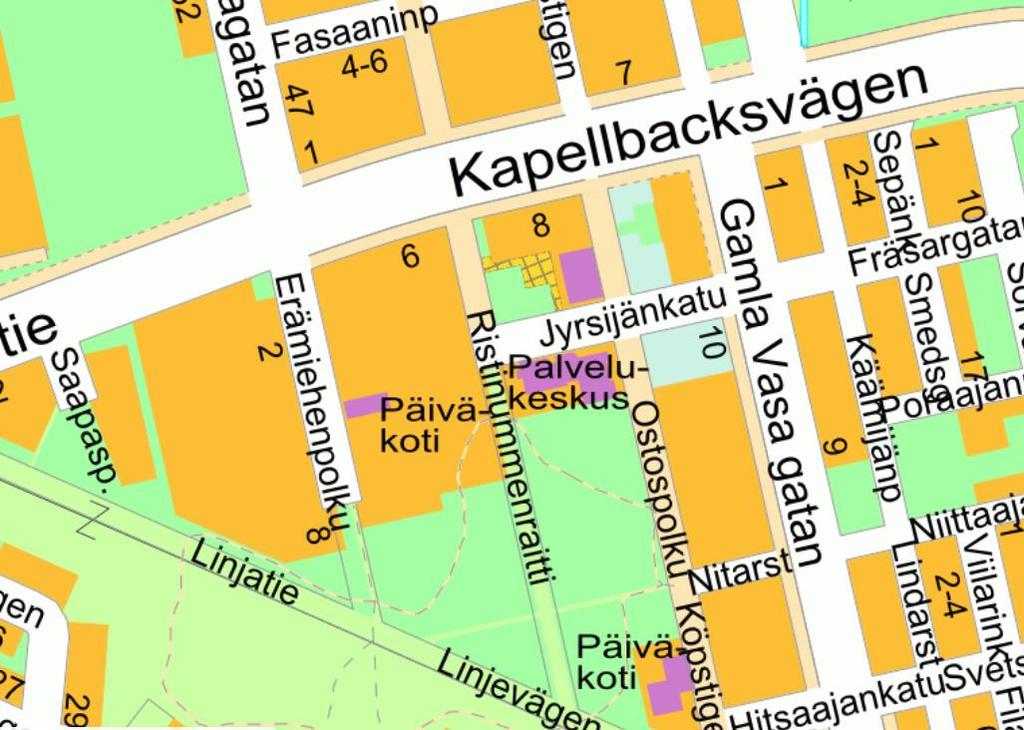 2019 Planeringsobjekt Detaljplanen berör 29 stad8sdelens kvarter 3, 4, 5, 6 och 7 samt parkerings-, gatu- och parkområden.