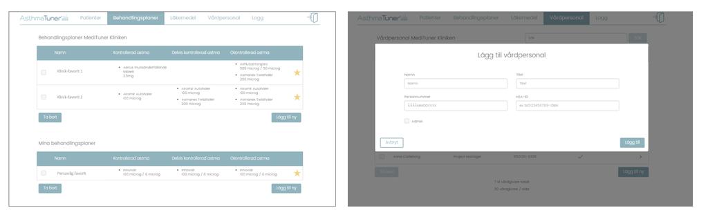 2.8 Logg - endast admin Under fliken logg så finns en lista med de aktiviteter som registrerats i vårdgivargränssnittet för den specifika kliniken.