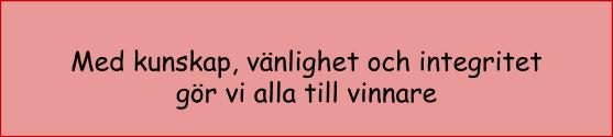 1. Vår vision I vår skola skall alla elever få möjlighet och chanser att utvecklas så långt om det är möjligt, både kunskapsmässigt, socialt och personligt.