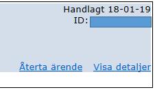 Om länken Återta ärende inte visas får du istället skapa ett helt nytt ärende. Välj den föräldraledighet du haft och ange de dagar och omfattning som ska korrigeras.