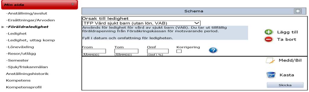 Graviditetspenning Används om ersättning beviljats av Försäkringskassan pga fysiskt krävande arbete eller om det finns risker i arbetsmiljön och där omplacering inte är möjlig.