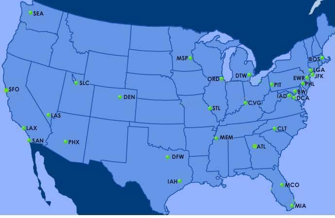 Expansion Projects May not be Realized in Time to meet Demand SEA: ~24 years BOS: 37 years ORD: ~10 years PHL LAX: ~10 years STL: 10 years IAD: ~12