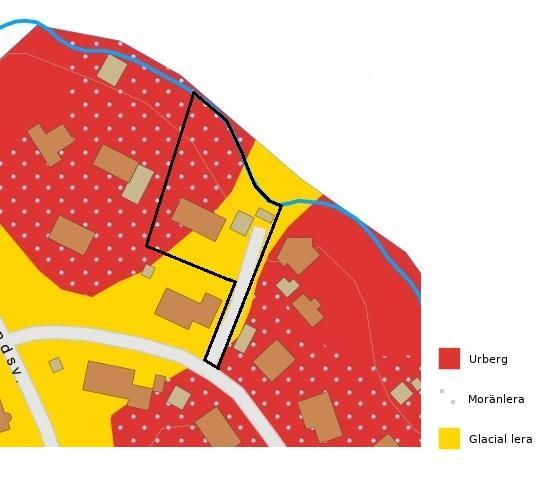 Figur 5. Jordkarta hämtad från SGU Sverige Geologiska undersökning. 3.