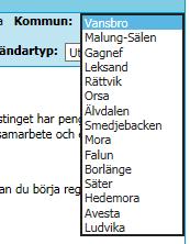 Startsida Fler användartyper Om du är både kommunansvarig och utfärdare, väljer du användartyp i högra översta hörnet.