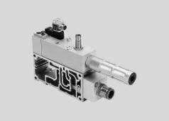 Hoja de datos Válvula de arranque progresivo, ancho de 43 mm Función Sin sensor -M- Caudal Alimentación: Escape: 3000 l/min 3300 l/min -K- Ancho del conjunto modular 43 mm Con sensor -Q- Temperatura