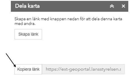 Beroende på hur Länsstyrelsen utformat kartverktyget kan det finnas olika valmöjligheter här.