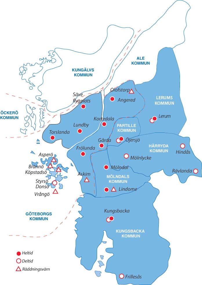 Medlemskommuner inom Räddningstjänsten Storgöteborg Innevånare: ca 750 000 ( dagtid