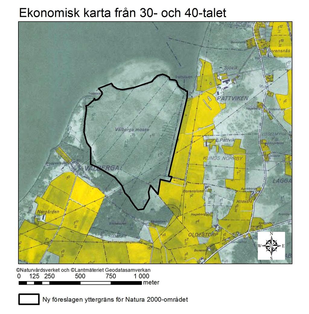 Natura 2000-område Natura 2000-kod Diarienummer Sida 15 av 16 Den ekonomiska kartan från 30- och