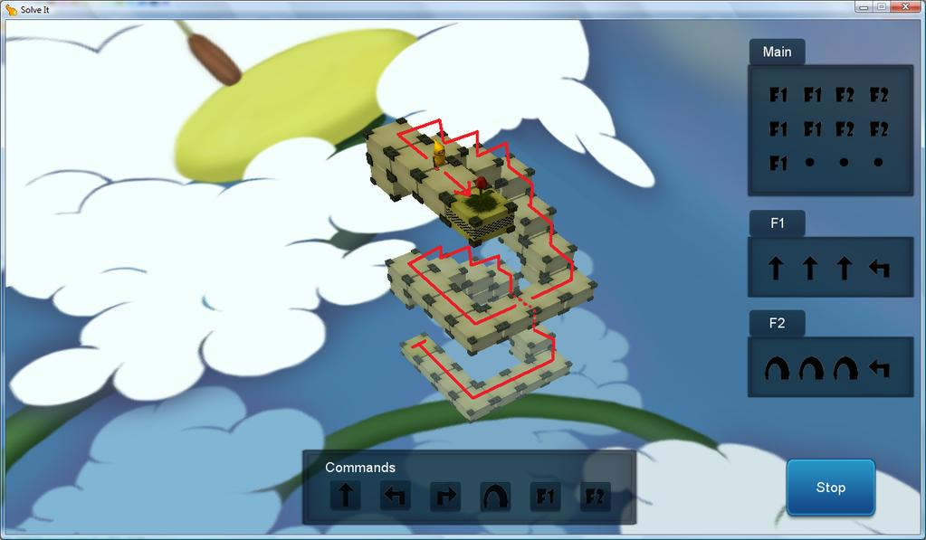 Med detta försök kommer spelaren endast nio kuber närmare målet. Figur 3 visat ett förbättrat exempel.
