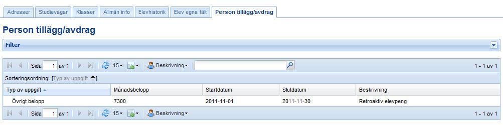 Denna information är knuten till personen och inte elevposten i systemet så om eleven byter enhet, studieväg eller årskurs så följer informationen med.