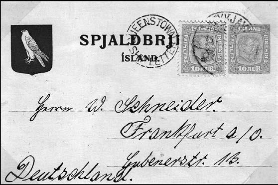 Det här brevet torde ha blivit befordrat på franska marinens fartyg La Voisier som var baserad i Dublin och att dess kapten fick betalt 5 Kr on 7 Sept.