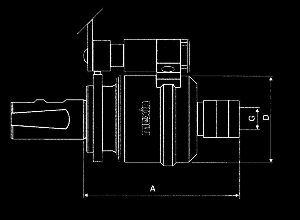 DIN 183-B+E Reverserande gängapparat 42.60 Avsedd att användas utan att spindeln reverserar.