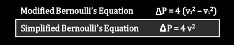 Obs! Den förenklade Bernoulli ekvationen utgår från att LVOT velocity är försumbar Ex.