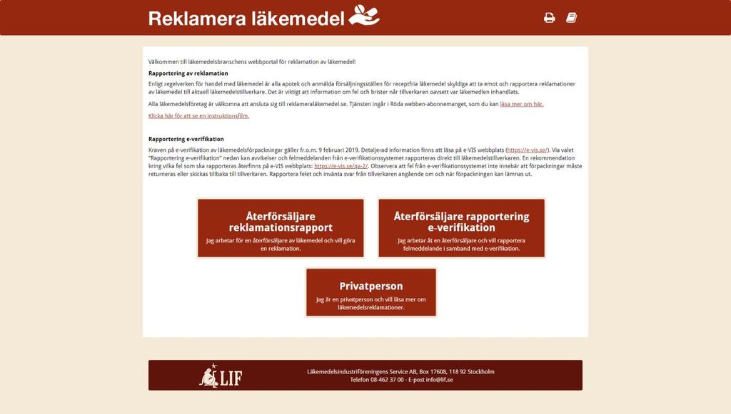 Beskrivning av rapporteringen och