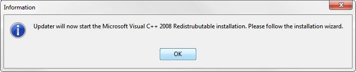 Installation av C++ Efter Dot Net-installationen försöker systemet att uppdatera C++-biblioteken. C++ är programmeringsspråket som används för att skapa analysatorprogramvaran.