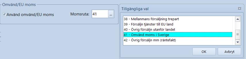 Fakturering med omvänd moms Momsredovisning 3 För att fakturering med omvänd moms skall ske måste följande vara utfört.