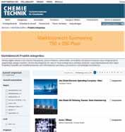 Digitale Marktübersichten 1 Web-Adresse (URL): marktuebersichten.chemietechnik.