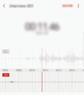 Program Ändra inspelningsläge På programskärmen trycker du lätt på Samsung Röstinspelning. Välj en kategori längst upp på skärmen för röstinspelning. STANDARD: Detta är det normala inspelningsläget.