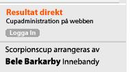 Instruktion för sekretariatets hantering av matcher, Resultatrapportering och protokollskrivning. Inloggning till webben Resultat direkt. Cupwebben ska normalt vara startsida på datorn.