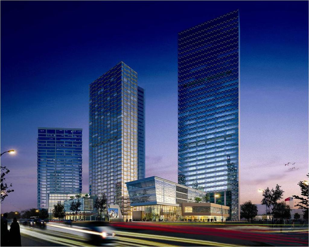 shopping, an office tower and serviced residences, situated opposite Century Park, the biggest eco-park in central Shanghai, and directly linked to the Shanghai New International Expo Center (SNIEC).