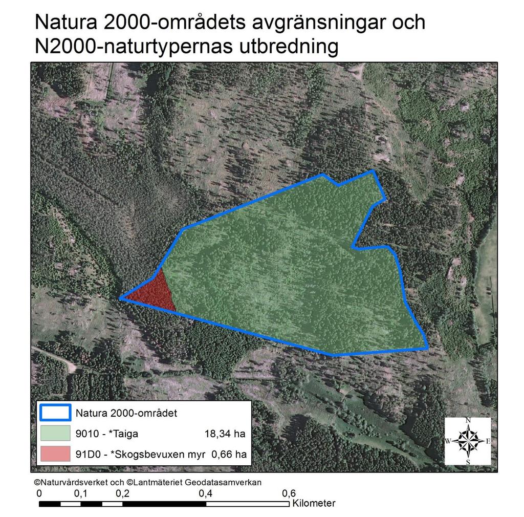 Natura 2000-område Natura 2000-kod Diarienummer Sida 14 av 16 9010 - Taiga 18,3