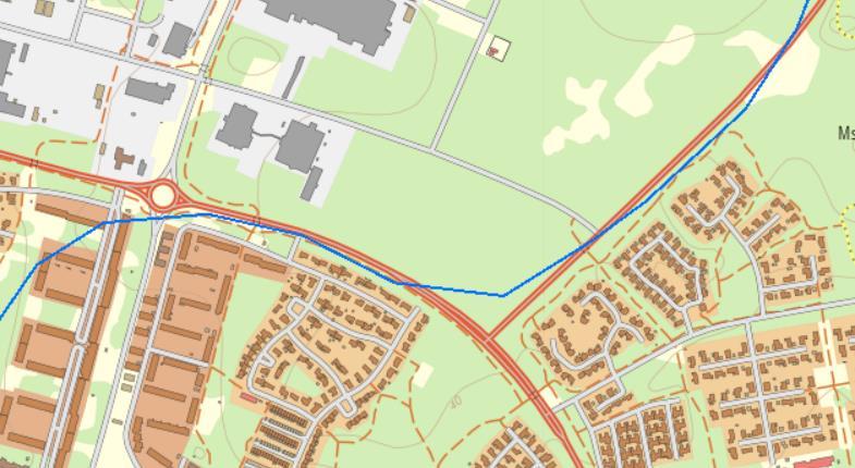 Figur 7. Delavrinningsområden. Utredningsområdets ungefärliga utbredning är markerat i svart.