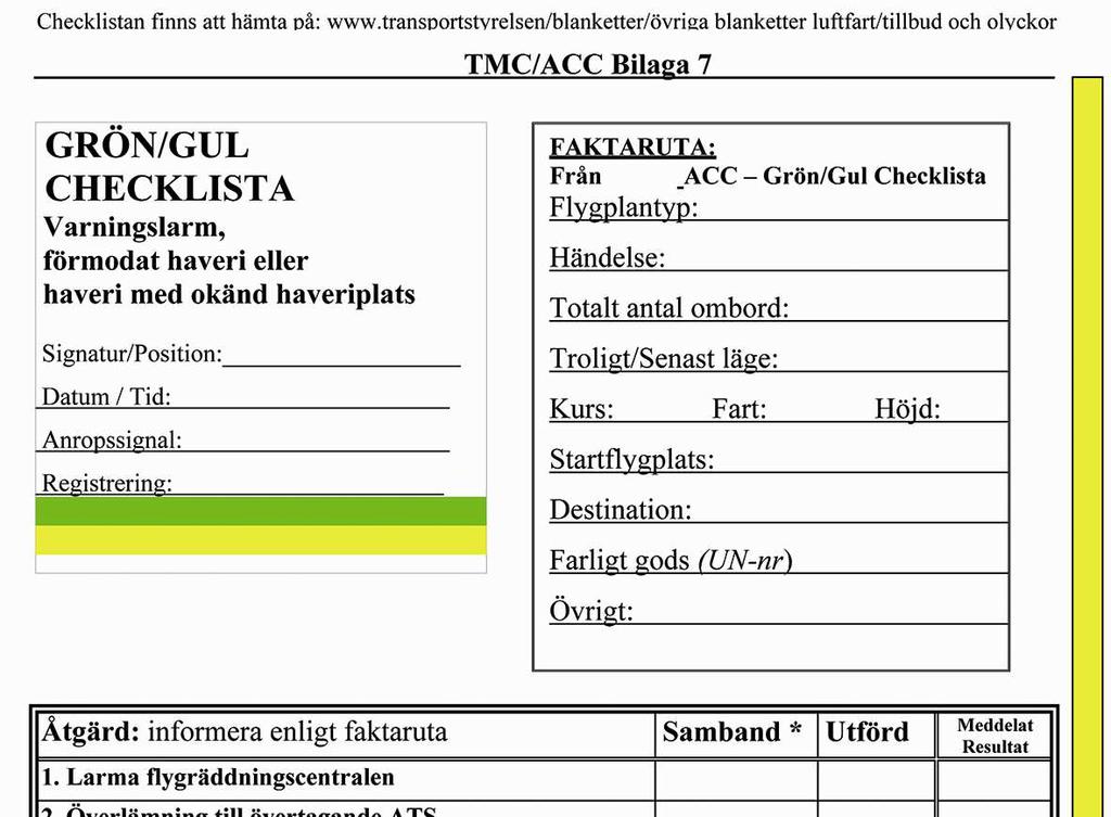 Bilaga 7 Bilaga 7 Grön/gul