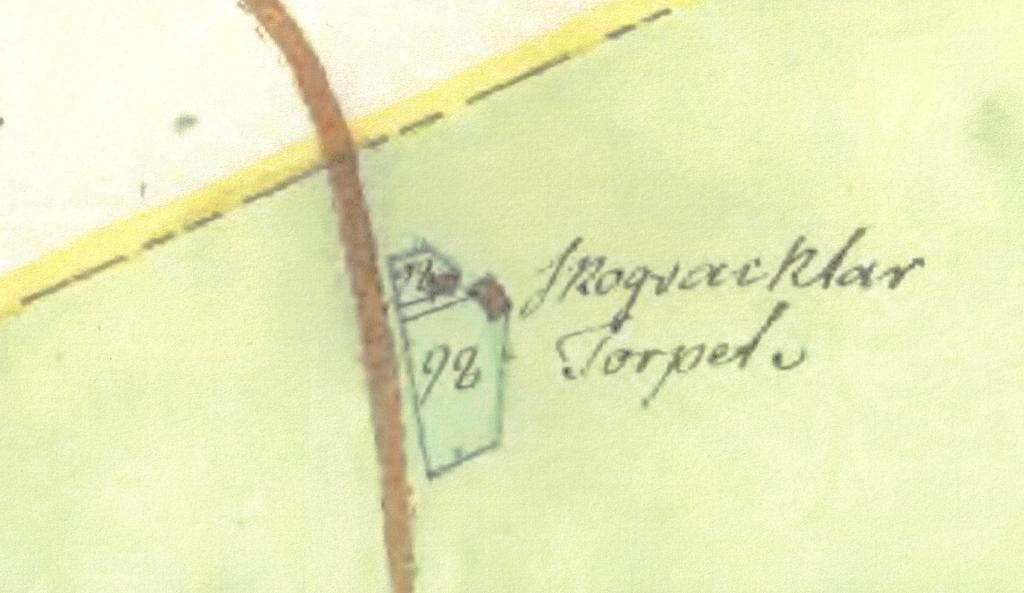 På Säbyholms storskifteskarta 1782 (Toresta och Stora Ullevis säterier) anges att skogvaktarbostället ligger på betesmarken (skogen) till frälsehemmanet Spånga. Se utsnitt från kartan ovan.