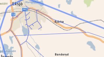 Räkneexempel Förbi Eksjö 2,5 km med 40-60 km/h Kodning genomfart (GIF) 1.