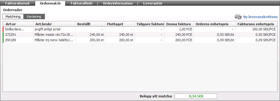 Denna avgift måste kontrolleras mot avtal att den är riktigt. Därefter ska denna avgift konteras och attesteras.