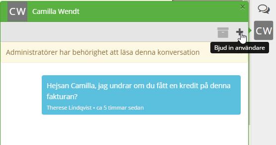 konversation som dom är med i. Även om det inte var dom själva som startade konversationen.