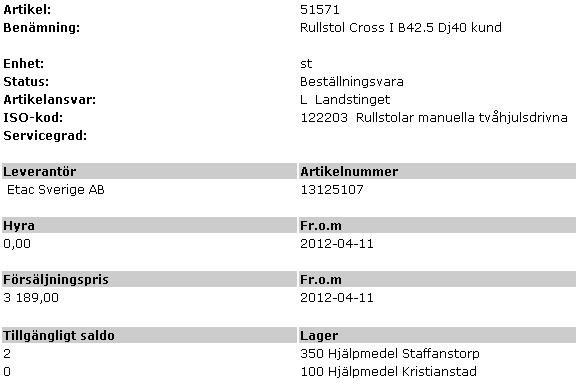 16 4. Sök Artikel Klicka på Sök artikel i menyn. Fyll i ett eller flera sökbegrepp: Sesams artikelnummer Lev. artikelnummer Del av benämningen Produktnamn Leverantör Isokod Artikeltyp 4.