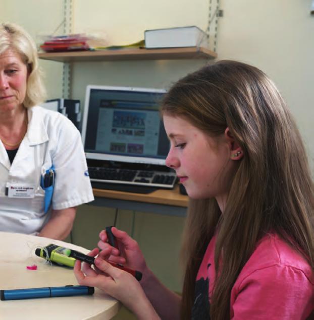 3 Fra virkeligheden Amelie Wahlund har varit diabetespatient på Barnkliniken sedan fem års ålder.