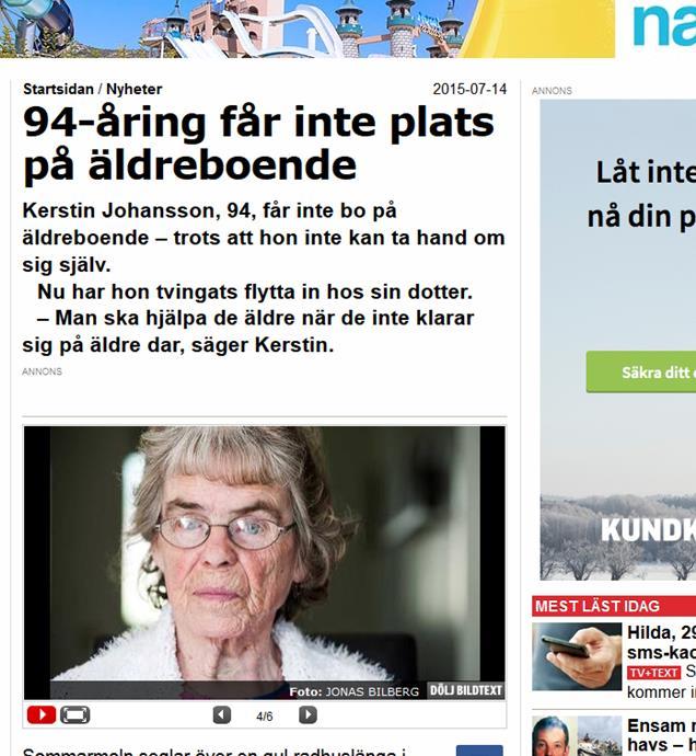 -Jag trivs bra här i denna lägenheten och Nej, att flytta nu