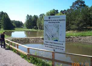 lösning för att rena dagvatten Oljeavskiljning om nödvändigt*, Sedimentationsdammar där partiklar får sedimentera till botten av dammar.