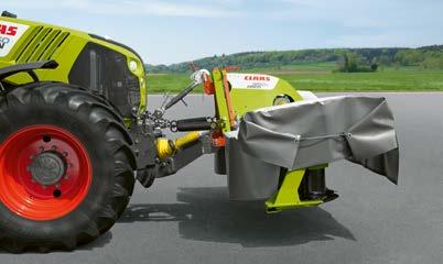 Kompakt tillkoppling nära traktorn innebär idealisk följsamhet mot marken och perfekt snittkvalitet.