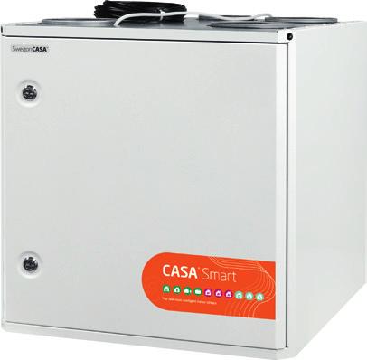 Aggregat och tillbehör CASA R5 Smart CASA R5 Smart - 35-12 l/s, 4 x Ø16mm + Ø125mm - Ca 1,5 m kontrollkabel medföljer, kontrollpanel och 1m/2m förlängningskabel beställs