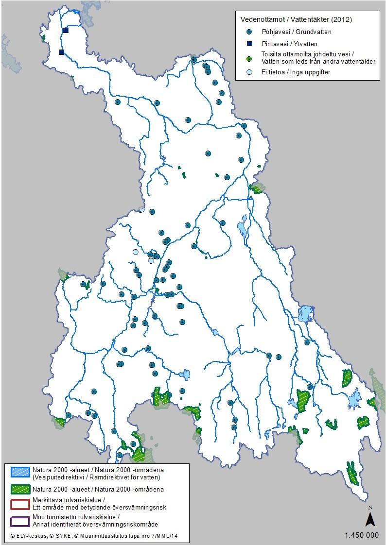 älvs avrinningsområde finns flera grundvattentäkter samt två ytvattentäkter. Ytvattentäkterna finns vid Vallvik och Båskas.