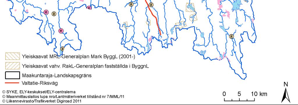 Markanvändningen i Kyro älvs avrinningsområde har varit effektiv.