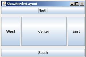 The BorderLayout Class Write a program that demonstrates border layout.