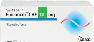 Emconcor CHF (bisoprolol) Indikation hjärtsvikt Nya data från