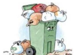 SOPOR OCH VÄXTAVFALL I miljögårdarna finns behållare för hushållssopor och matavfall, hur du sorterar framgår av bilderna på behållarna.