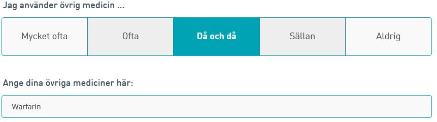 MEDICIN När det gäller medicin så är omfattningen av intaget av värktabletter, sömnmedel, magmedicin, antidepressiv medicin och lugnande medicin stor.